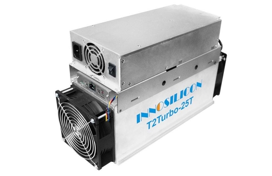 BTC / BCH এর জন্য 1550W বিটকয়েন মাইনার ইনোসিলিকন T2T-25T ব্যবহৃত