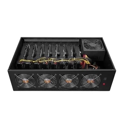 Apexto ATX পাওয়ার মাইনিং রিগ মেশিন, অ্যালুমিনিয়াম অ্যালয় ETH মাইনিং পিসি কেস